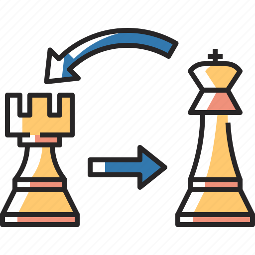 Castling, game, chess, strategy, king, rook, movement icon - Download on Iconfinder