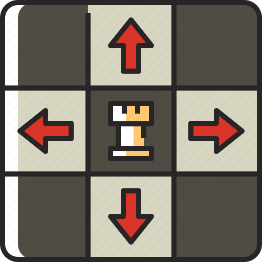 Rook, rook moves, game, chess, steps, moves planning, play icon - Download on Iconfinder