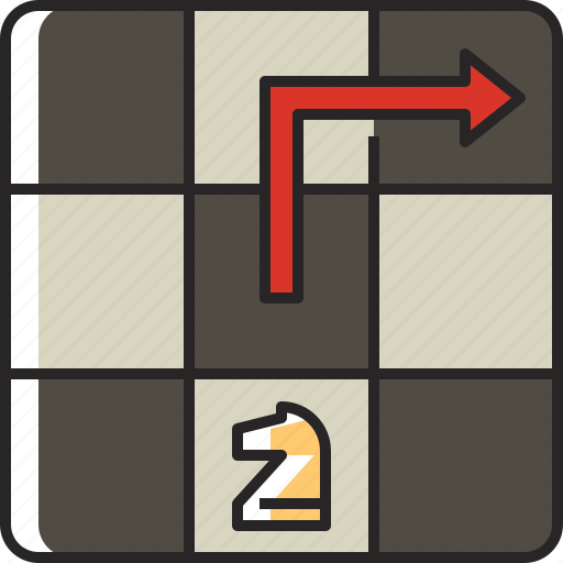 Knight, knight moves, game, chess, steps, moves planning, play icon - Download on Iconfinder