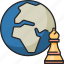 worldwide, chess, globe, bishop, game, play, earth 