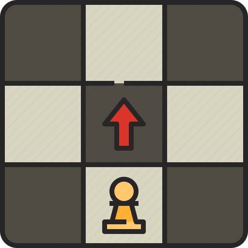Pawn, pawn moves, game, chess, steps, moves planning, play icon - Download on Iconfinder