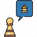 promotion, chess, play, game, pawn, piece, queen