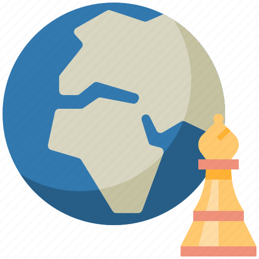 Worldwide, chess, globe, bishop, game, play, earth icon - Download on Iconfinder