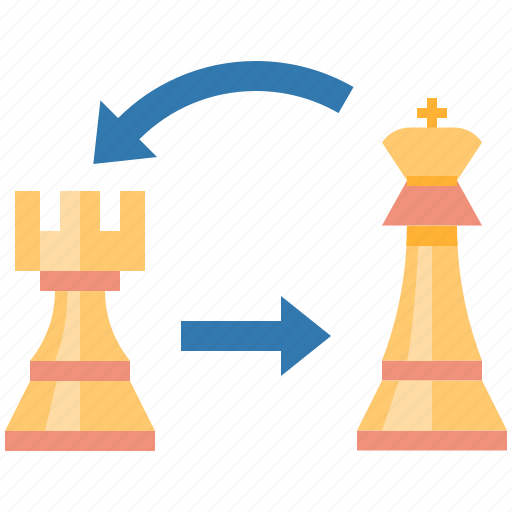 Castling, game, chess, strategy, king, rook, movement icon - Download on Iconfinder
