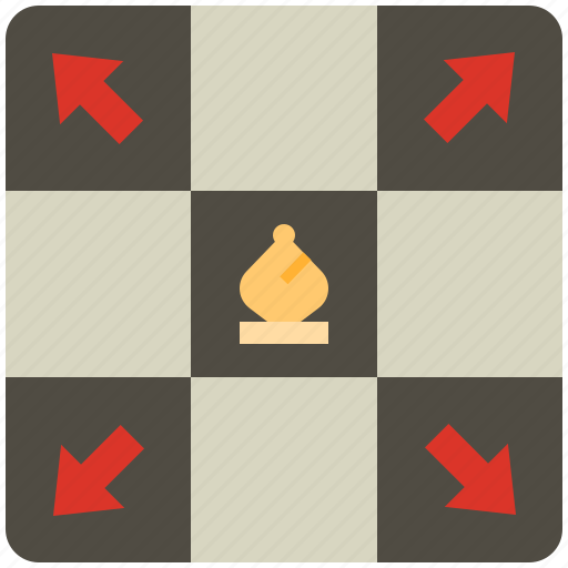 Bishop, bishop moves, game, chess, steps, moves planning, play icon - Download on Iconfinder