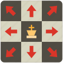 king, king moves, game, chess, steps, moves planning, play