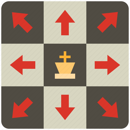 King, king moves, game, chess, steps, moves planning, play icon - Download on Iconfinder