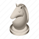 board, chess, game, horse, piece, white