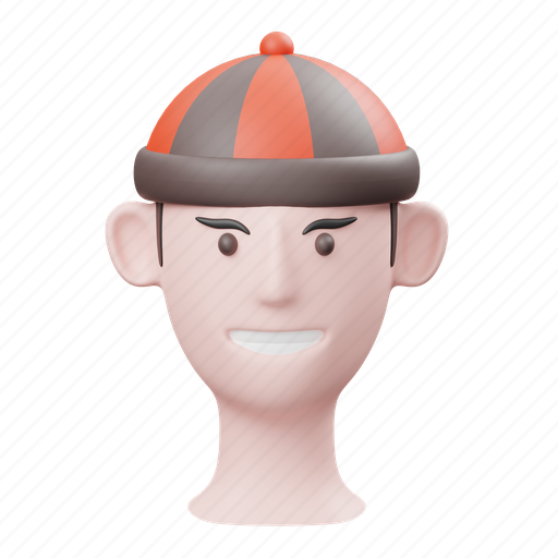 Chinese, men, person, male 3D illustration - Download on Iconfinder