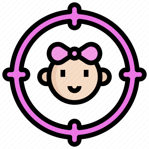 Target, baby, girl, adoption, family, parenthood, children icon - Download on Iconfinder