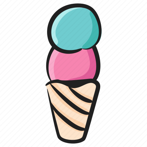 Dessert, ice cone, ice cream, ice cream cone, sweet icon - Download on Iconfinder