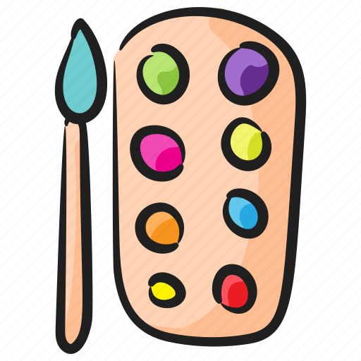 Art colors, color palette, designing palette, drawing, painting palette icon - Download on Iconfinder