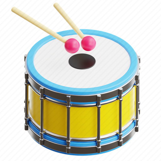 Drum, music, play, toy, kid, child, instrument 3D illustration - Download on Iconfinder