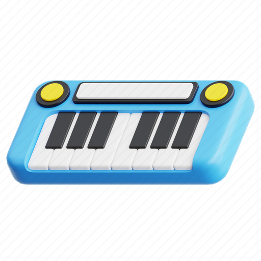 Piano, play, game, sound, instrument, musical, kid 3D illustration - Download on Iconfinder