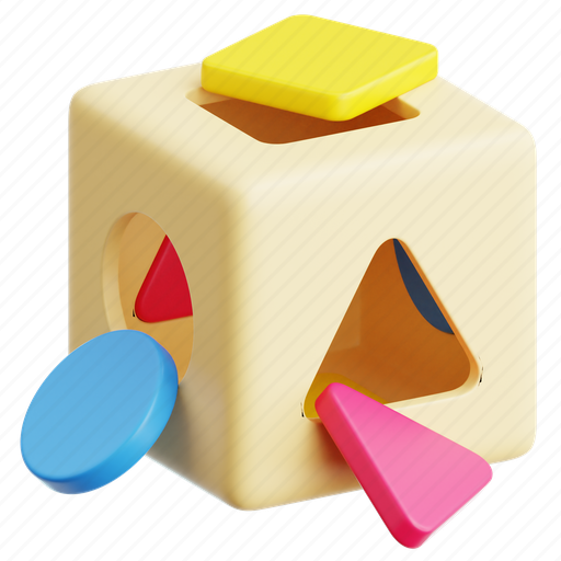 Puzzle, box, game, education, study, kid, play 3D illustration - Download on Iconfinder