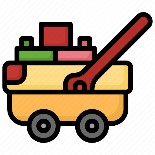 Cart, present, christmas, kid, baby, transportation, fun icon - Download on Iconfinder