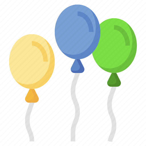 Balloons, birthday, and, party, celebration, entertainment, decoration icon - Download on Iconfinder