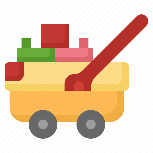Cart, present, christmas, kid, baby, transportation, fun icon - Download on Iconfinder