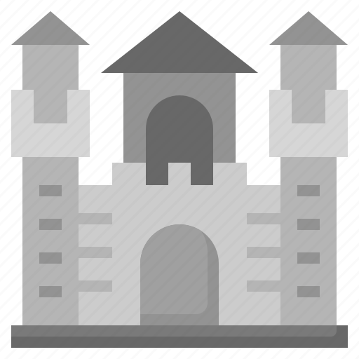 Castle, fortress, architecture, and, city, medieval, monument icon - Download on Iconfinder