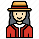 chile, woman, chilean, traditional, hat