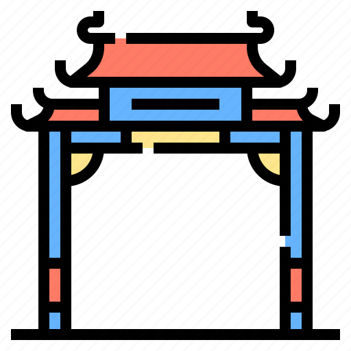 Architecture, china, chinese, gate, paifang icon - Download on Iconfinder