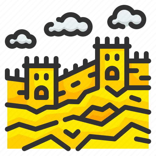 Great, wall, china, landmark, culture, asia, building icon - Download on Iconfinder