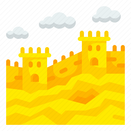 Great, wall, china, landmark, culture, asia, building icon - Download on Iconfinder