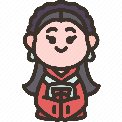 Chinese, woman, ethnic, costume, tradition icon - Download on Iconfinder