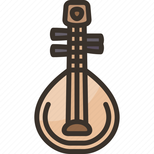 Pipa, stringed, musical, instrument, chinese icon - Download on Iconfinder