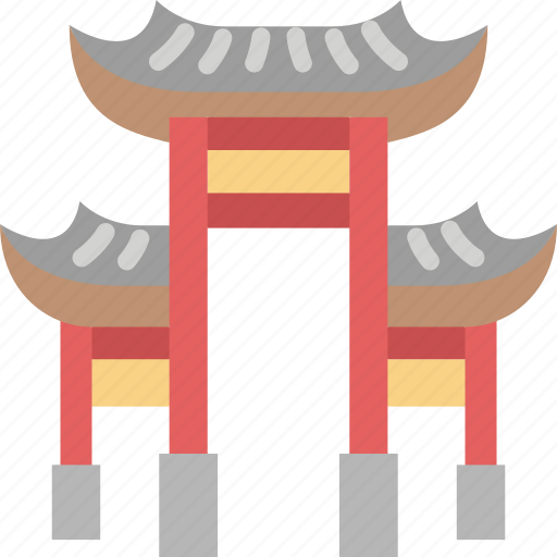 Gate, temple, china, oriental, architecture icon - Download on Iconfinder