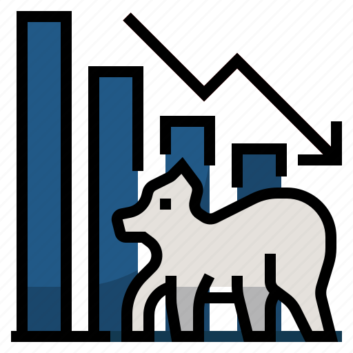 American, financial, graph, bear market, stock market fall icon - Download on Iconfinder