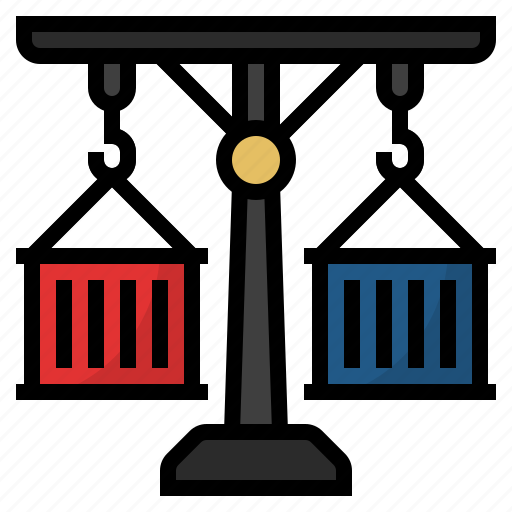 Container, economy, trade, equilibrium balance of trade icon - Download on Iconfinder