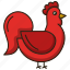 animal, rooster, mascot, chicken, livestock 