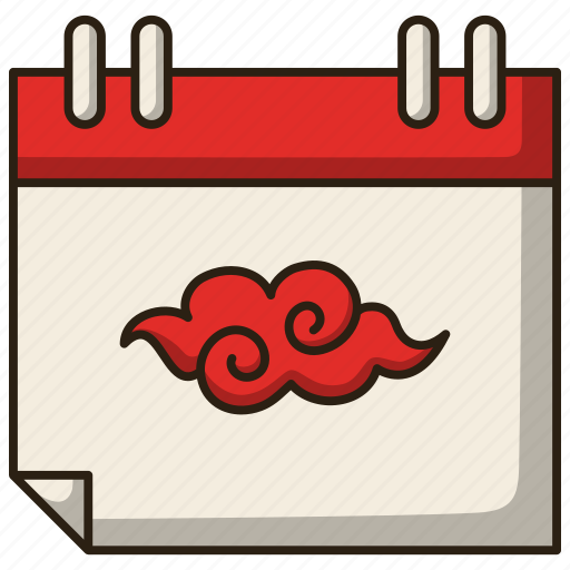 Chinese, calender, holiday, cloud, schedule, agenda icon - Download on Iconfinder