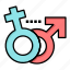 female, gender, male, symbol 