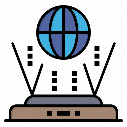 Connect, globe, internet, router icon - Download on Iconfinder
