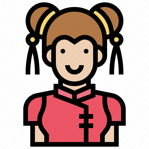 Avatar, chinese, girl, uniform, woman icon - Download on Iconfinder