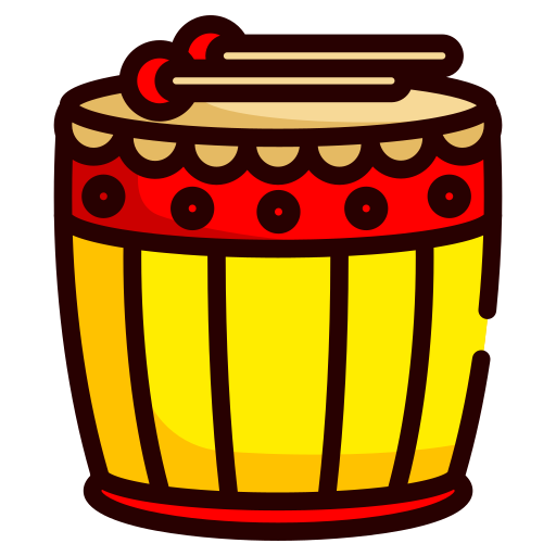 Chinese new year, drums, instrument, chinese, music, song, sound icon - Free download