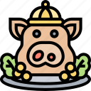 pig, offering, fortune, celebration, traditional