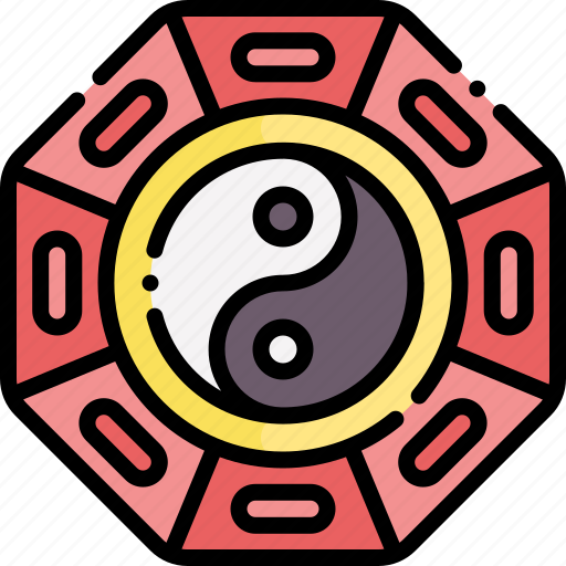 Pa kua mirror, pa kua, mirror, yin yang, yin yang symbol, adornment, decoration icon - Download on Iconfinder