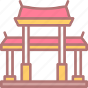 gate, pagoda, chinese, temple, china
