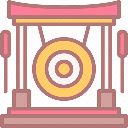 Gong, music, culture, chinese, sound icon - Download on Iconfinder