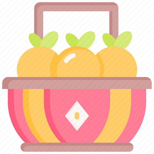 Tangerine, fruit, orange, mandarin, basket icon - Download on Iconfinder