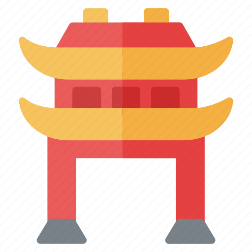 Chinese, gate, china, torii, house, building icon - Download on Iconfinder