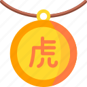 amulet, chinese, new year, cultures, traditional, luck, decoration, coin, gold