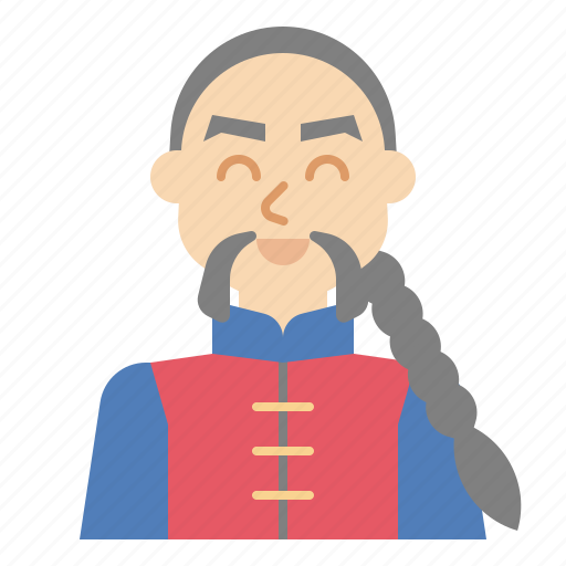 Manchu, nobleman, man, avatar, chinese, costume, traditional icon - Download on Iconfinder