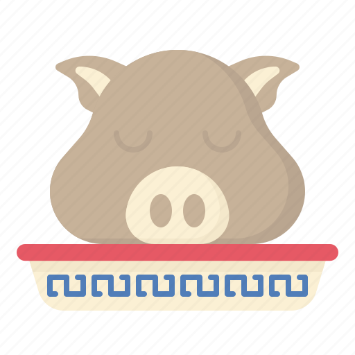 Pig, head, pray, chinese, food, restaurant, asian icon - Download on Iconfinder