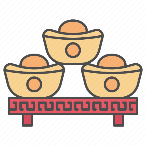 Gold, sycee, money, traditional, chinese, new, year icon - Download on Iconfinder