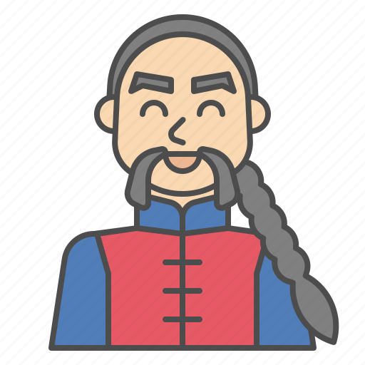 Manchu, nobleman, man, avatar, chinese, costume, traditional icon - Download on Iconfinder