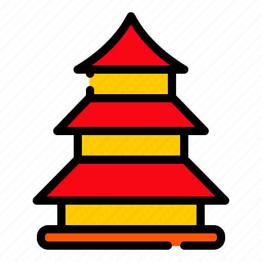 Pagoda, chinese new year, celebration, cultures, lunar, decoration, greeting icon - Download on Iconfinder